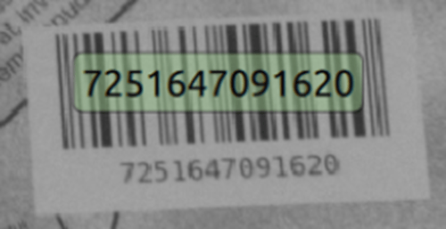 Decoded barcode