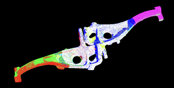 Multiple point cloud stitching with colored point clouds -2