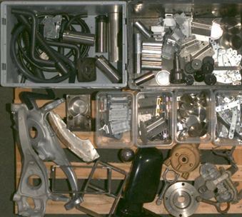 Shiny metallic parts with Manufacturing Specular - 2D image