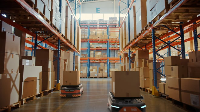 Automated Guided Vehicles in a warehouse