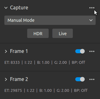 Save capture settings in Zivid Studio