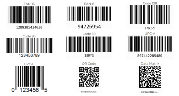 A group of bar code
AI-generated content may be incorrect.